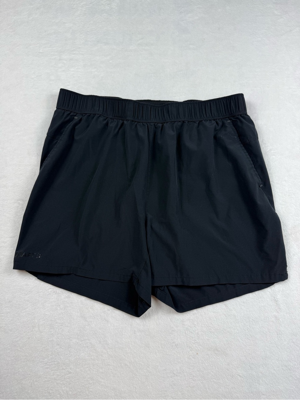 Craft Running Shorts Black Lined Athletic Training Gym Shorts Men’s Large